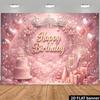 2D Romantisch Roségold Alles Gute zum Geburtstag Hintergrund Banner Fotokabine Hintergrund