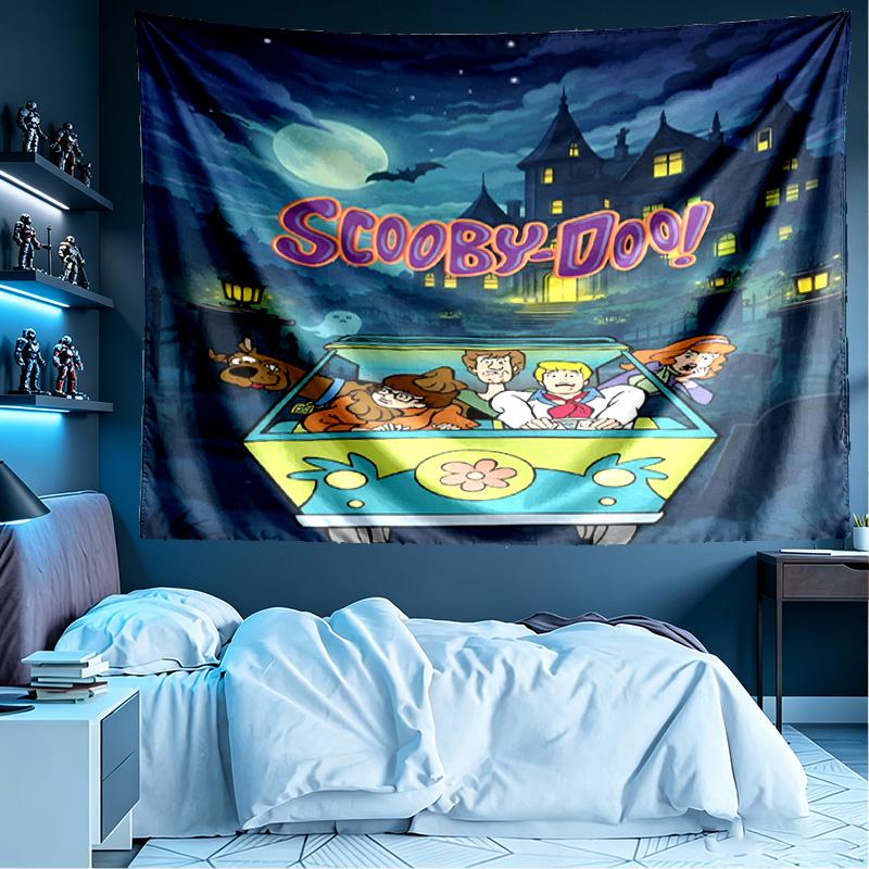 Scooby Print Tapestry, Lightweight Wall Hanging, for Bedroom, Dorm, Living Room, Home Art Decor, Birthday Christmas Gift for Friends