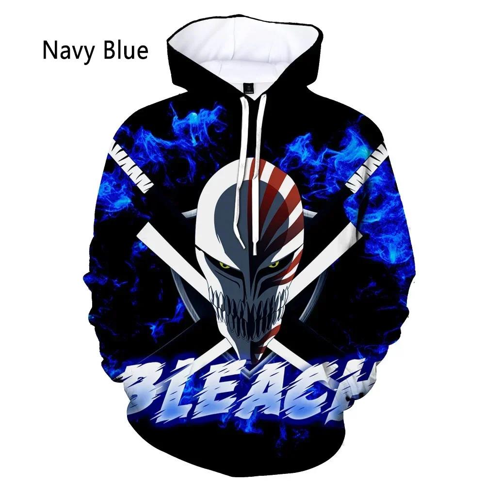 Nová móda Bělidlo 3D potisk Mikina Anime Ichigo Kurosaki Pánské Dámské Ležérní Topy s dlouhým rukávem