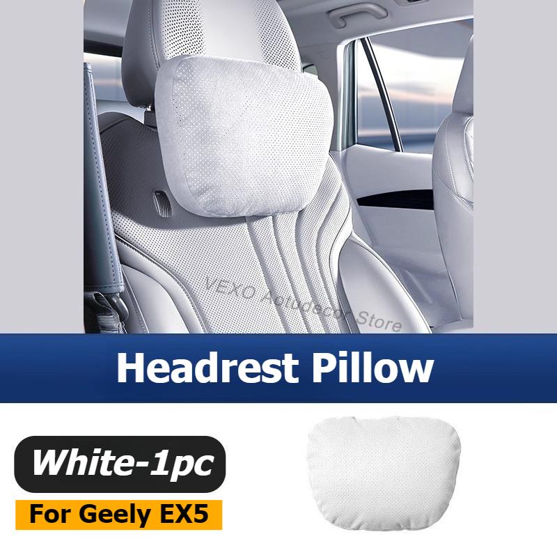 For Geely Galaxy E5 Geely EX5 2025 2026 Car Headrest Neck Pillow Suede Lumbar Foam Cushion Pillows Waist Backrest Accessories