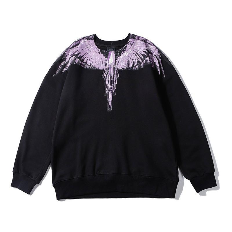 Sudadera MB Color Pluma Alas Fantasma Marcelo Marca de Moda Año de la Serpiente Relámpago Sudadera con Capucha para Pareja