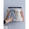 Striped Pattern Bow Decor Washcloth, Modern Color Block Hand Towel for Bathroom Home Bathroom Decor Back To School