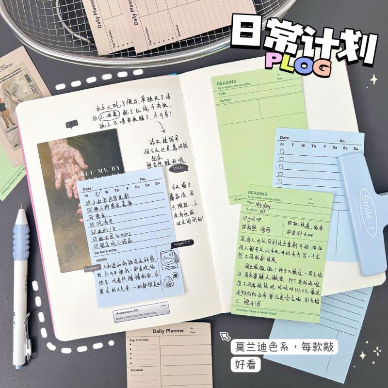 Gift Planning Book Simple Note Thickened Student Vocabulary Creative Monthly Summary Marked Tearable Kawai Stationery Lovely