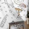 Spaceship Space Rocket Astronaut Earth Tulle Curtains For Living Room Kitchen Sheer Voile Curtain Bedroom Window Panels