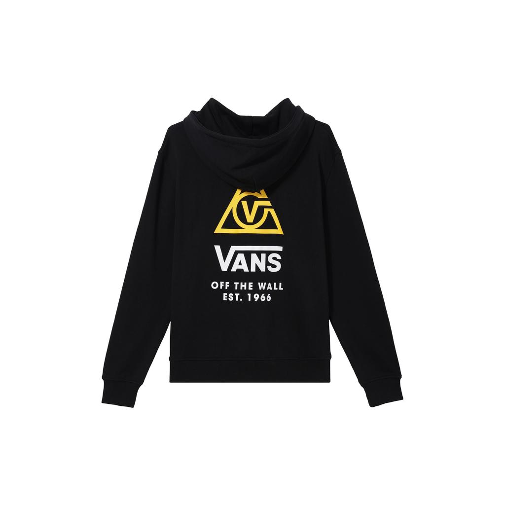 Vans Letter Print Hooded Sweatshirt Women Tops Black VN0A4RBKBLK