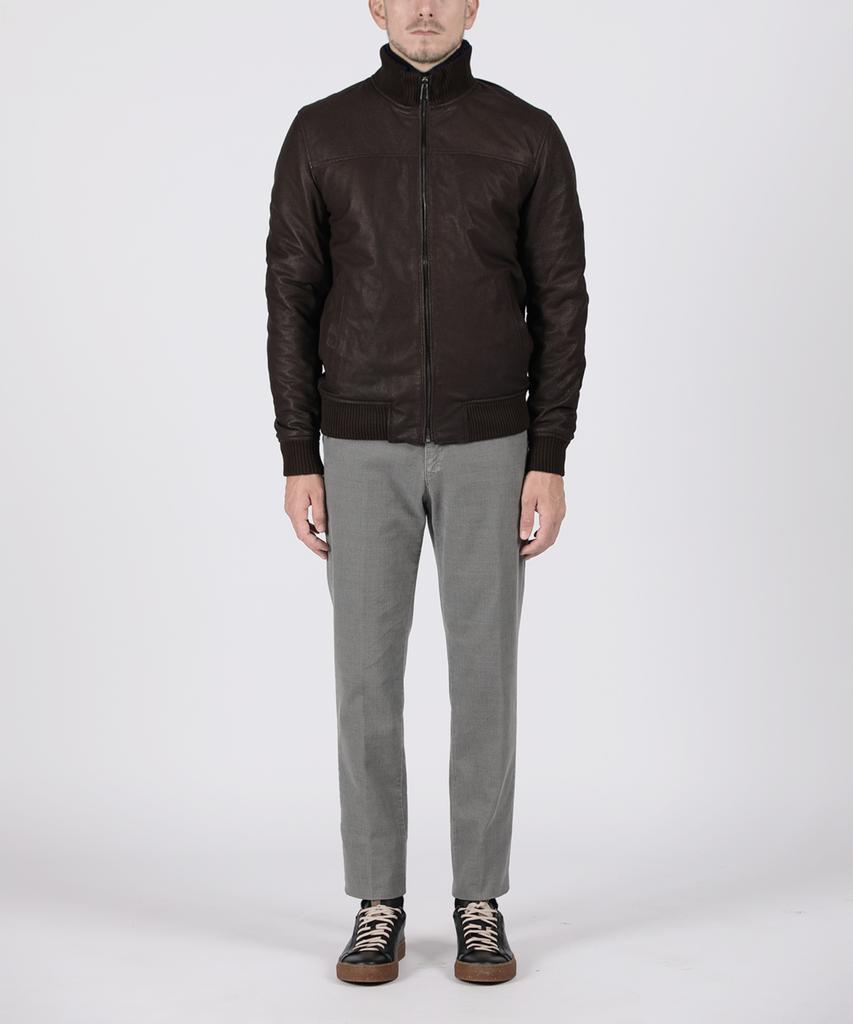 PANICALE Gray Regular Fit Cotton Check Pants