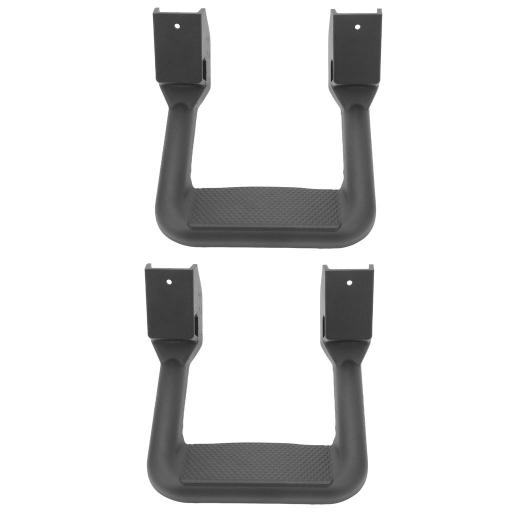 Truck Side Step Set Black Powder Coated Cast Aluminum Rugged Anti Slip Step Pad Universal Fit Replacement for Chevy