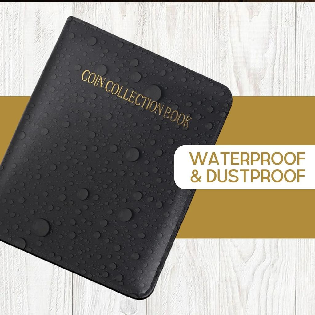 360 Vakjes Munt Albums,Munt Houder Munt Verzameling Boek voor Munt Diameter Kleiner Dan 1.37",Postzegel Verzameling Boek Grid Munt Boek met