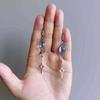 Polaris Earrings: Low-Allergen Y2K Gothic White AB Glass Dangles