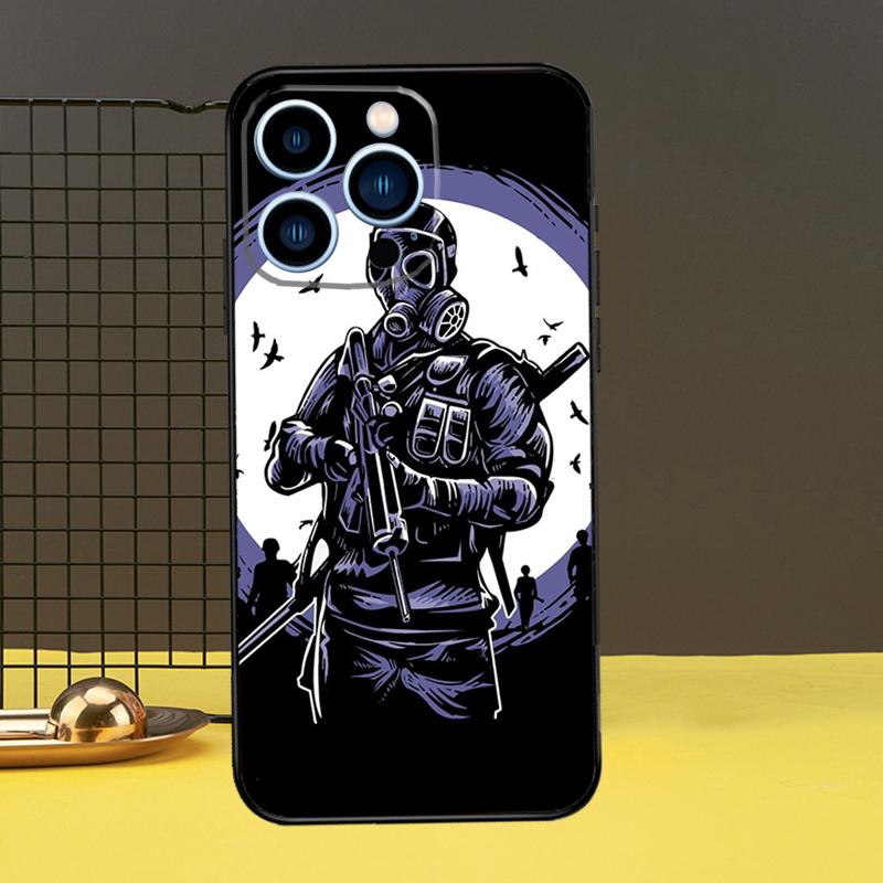 Gas Mask Phone Case For iPhone 13 12 14 11 16 15 Pro Max Plus Mini 7 8 X XR XS Max Cover