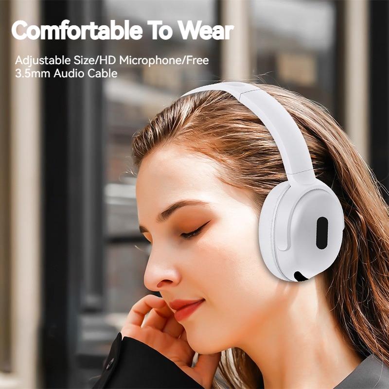 Wireless Headphones Foldable Bluetooth Sports Earphones Hifi Stereo Noise Reduction Headphones with Mic Over Ear Gamer Headsets