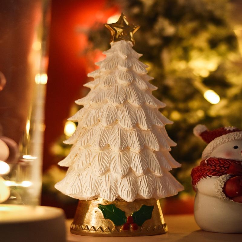 Christmas Tree Resin Craftsmanship Ornaments Will Shine, Home Furnishings, Indoor Festive Atmosphere, Room Desktop Decoration
