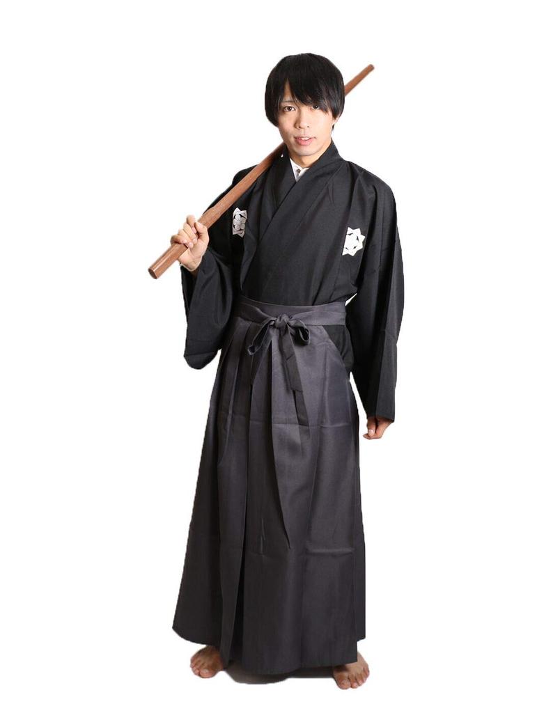 [NEW] Ryoma Sakamoto Samurai Cosplay Costume Set, Iconic Japanese Historical Hero, One Size Fits All, Kimono & Hakama Outfit, MAKE CHEERFUL Brand
