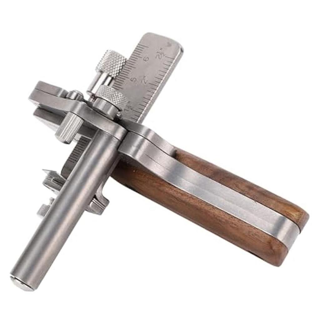 A702Z Hand Leather Strip Cutter, Stainless Steel 10 to 60mm Tool for Manual Leather Strip Cutting