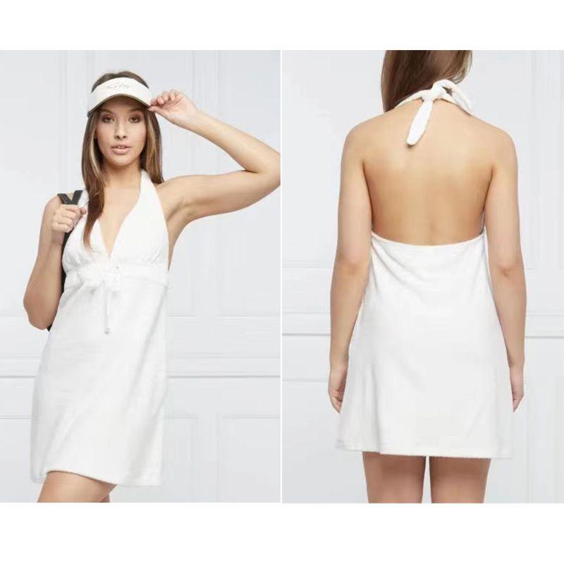 

Вам нравится плавать в жаркую погоду Вы ходите на море Женское верхнее одинарное полотенце материал банное платье халтер White XL