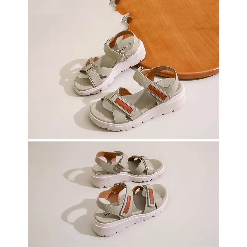 Women's Platform Sandals SIKETU Summer Velcro Thick Sole Casual Beach Shoes Lightweight Non-Slip
