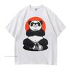 Indignation Panda Printing Men T-Shirts Cotton Short Sleeve Breathable Tops Ttshirts Summer Men Vintage Harajuku Loose Tees
