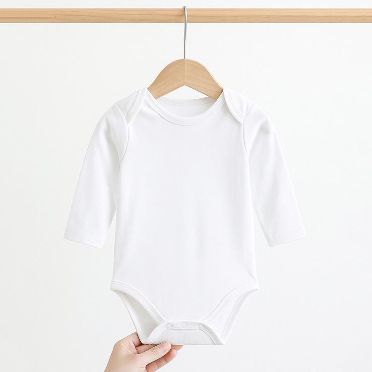 Baby Langarm-Baumwoll-Body mit Bauchschutz für Frühling & Herbst
