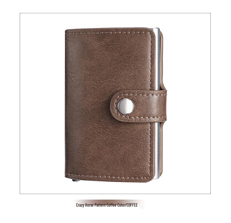 RFID Aluminum Alloy Credit Card Holder - Anti-Theft Pop-Up Design
