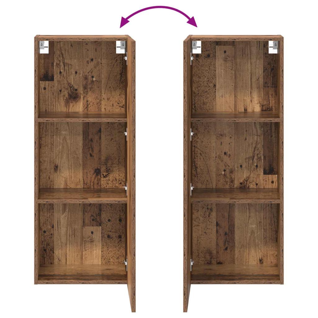 TV Wall Cabinet 40.5 X 30 X 102 Cm Reclaimed Wood Engineered Wood