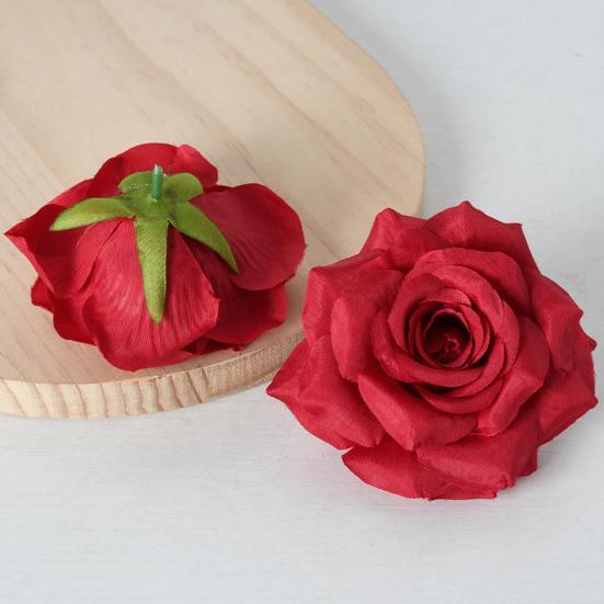 5 Stück Künstliche Rosenblütenköpfe Realistische Falsche Seidenrosenköpfe für Zuhause DIY Blumenwand Hochzeitsparty Geburtstag Babyparty Dekoration