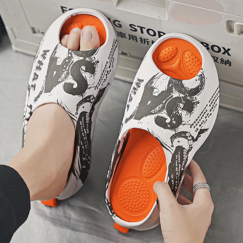 Fashion Outdoor men's beach shoes non-slip slippers Light sandals summer casual sneakers Thick soled indoor home bathroom slippers