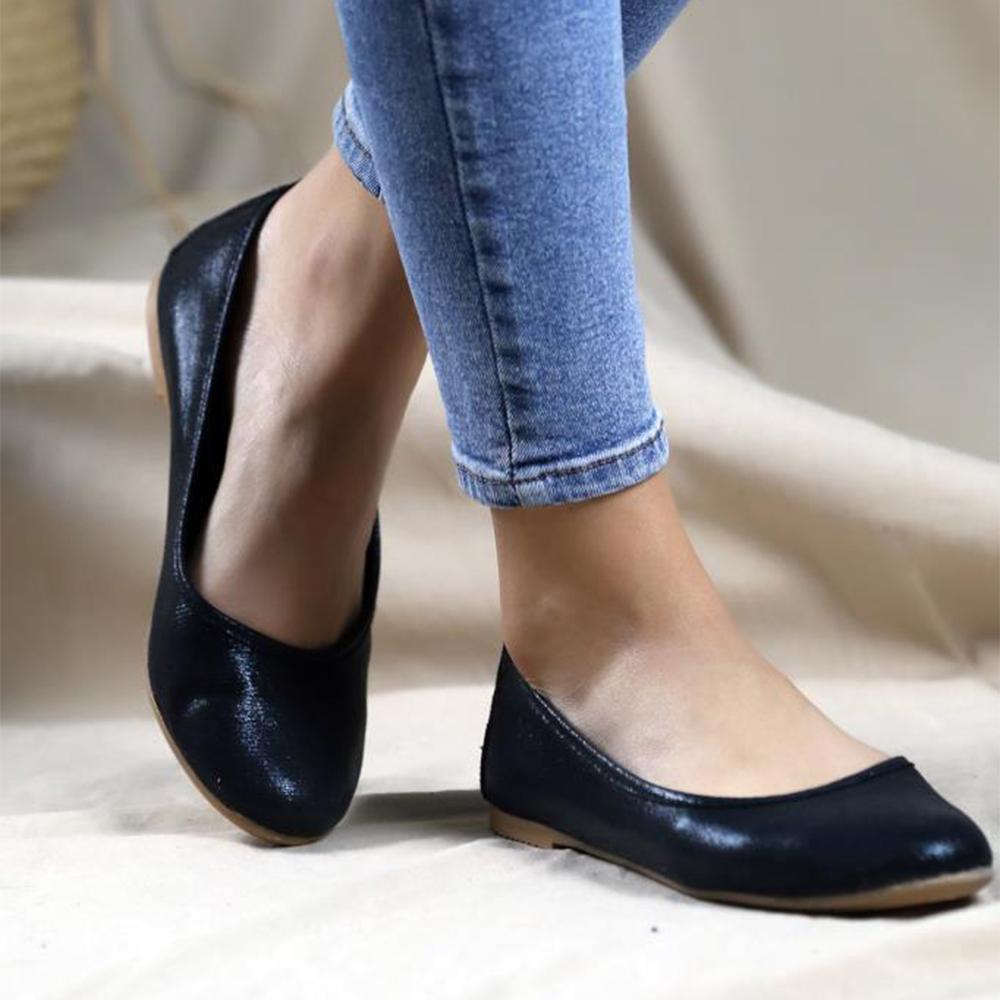 

Женские туфли на плоской подошве Comfortable Sole Classic Casual 020-810-21 Черный Сим