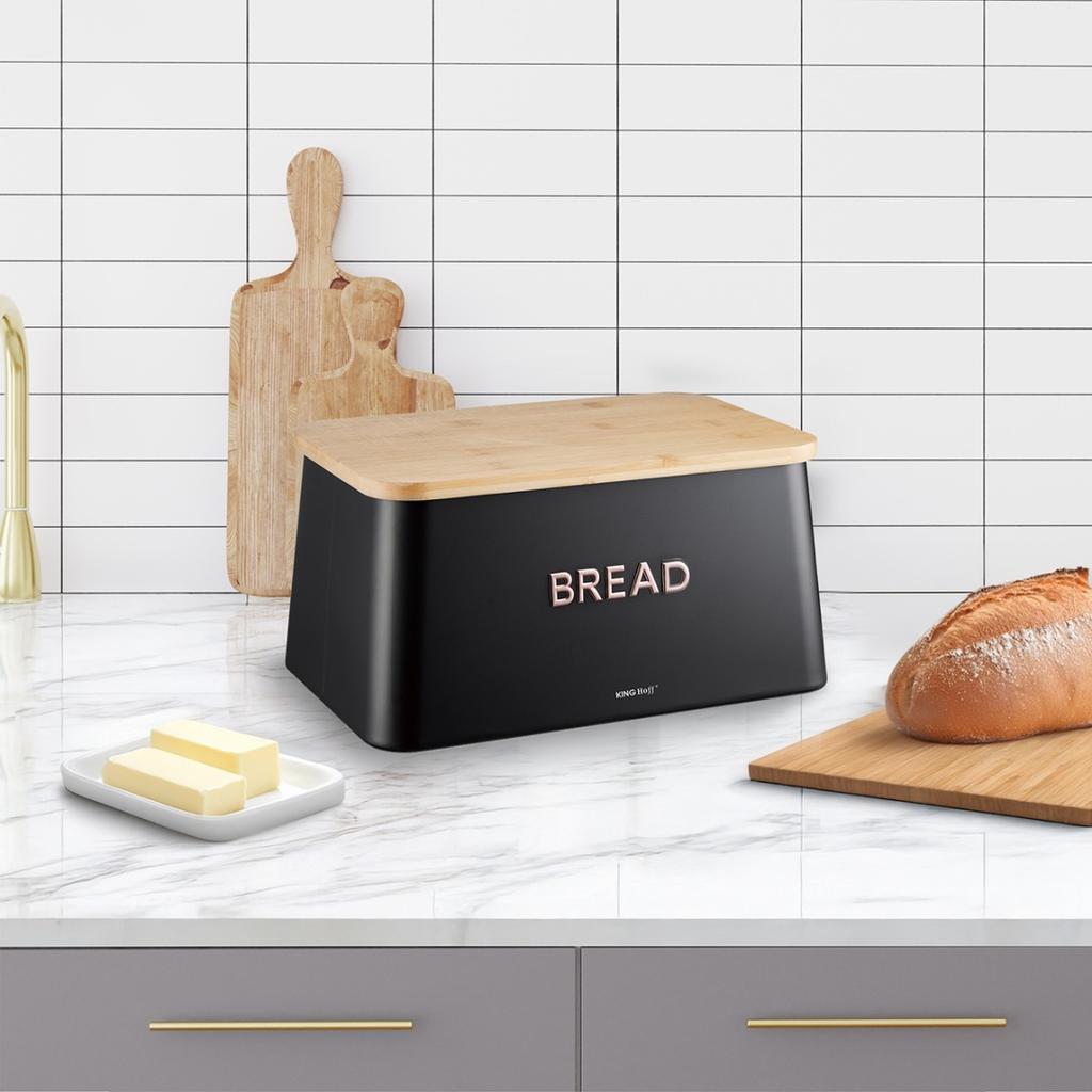 Chlebak Stalowy Z Deską Do Krojenia Kinghoff Kh-1948