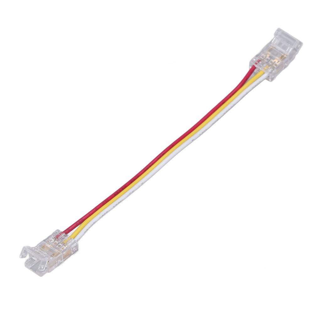 10pcs 3Pin LED Light Strip Connectors 8mm/10mm LED Tape Light Connector  For Party