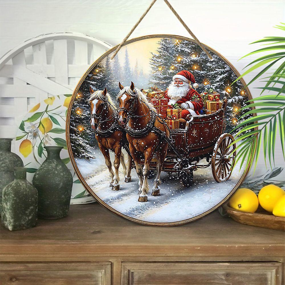 2D Flat Wooden Hanging Decorative Signs, Christmas Decorations, Family Wall or Door Decorations, Garden Decorations, Christmas Gifts for Friends