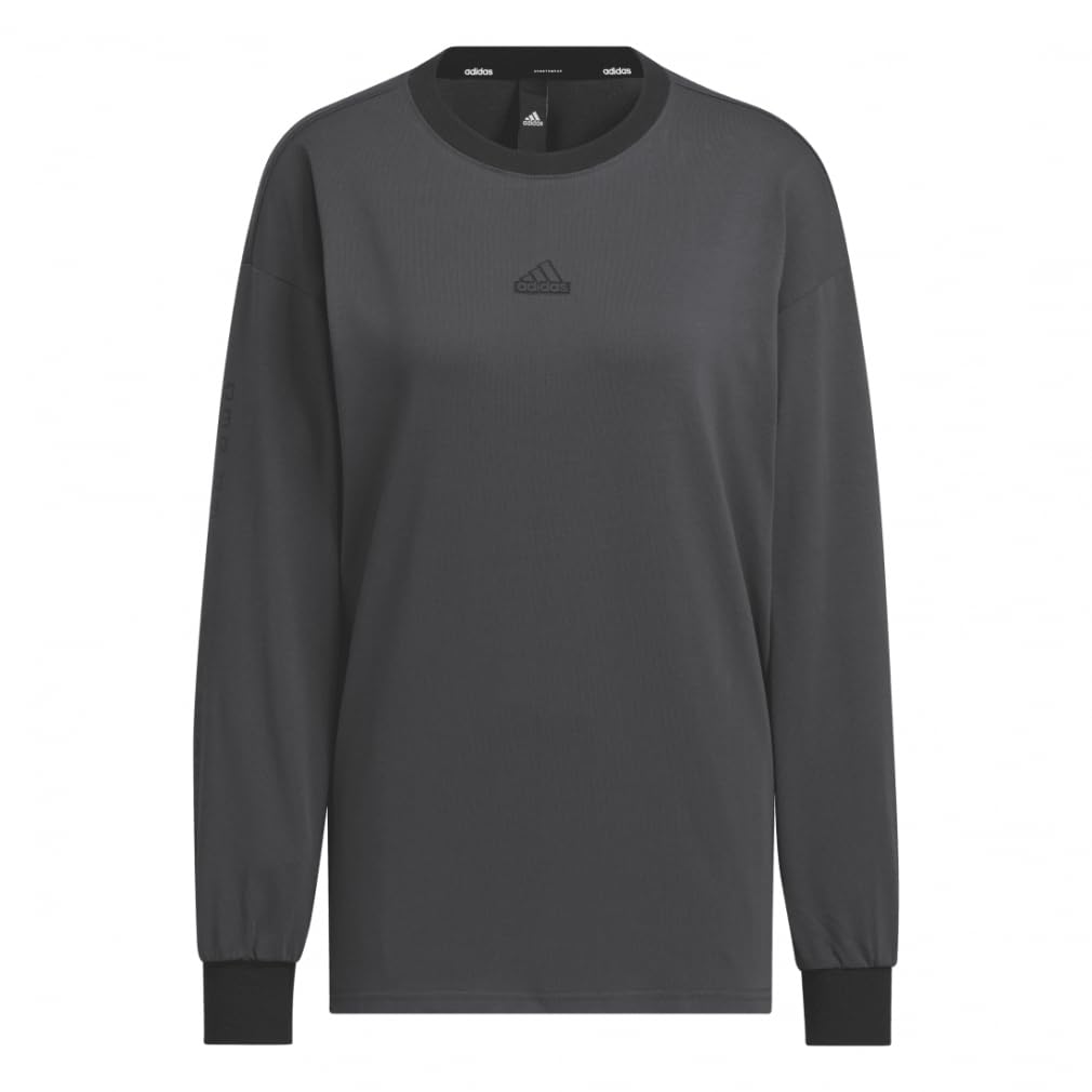 Adidas JSY07 Carbon Long Sleeve with Words Size M Women's T-Shirt (IM8709),