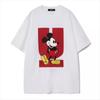 Mickey Cartoon Mickey Mouse  Co-Branded Men's And Women's Short-Sleeved T-Shirts Loose Anime Print Oversized T-Shirt Fashion Top