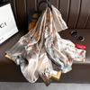 Simple Literary Ink Painting Li Jin Satin Long Silk Scarf Korean Version of the Elegant Temperament of Women's Decorative Shawls