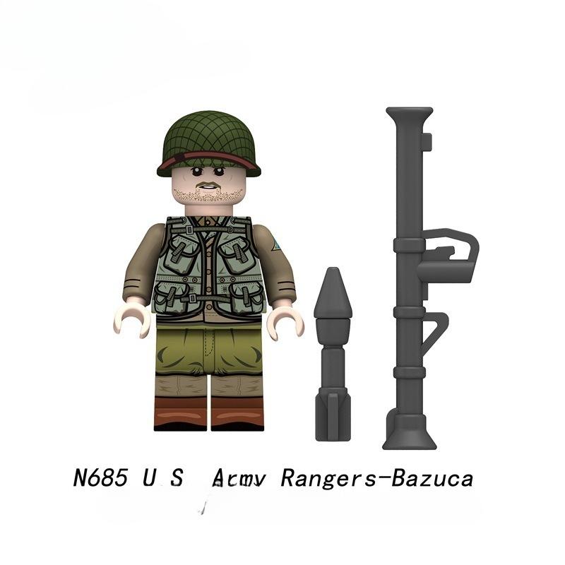 

N683-688 Військова Війна MOC Армійські Рейнджери Броня Шолом Аксесуари Цеглинки Моделі Ляльки Фігурки Іграшки для Дітей Подарунки