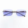 1pc Men and Women Neutral Frameless Oval Frame Multi-color Advanced Fashion Suitable for Casual Attire