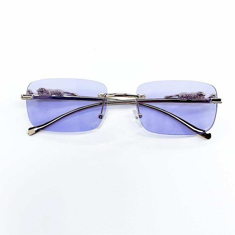 1pc Men and Women Neutral Frameless Oval Frame Multi-color Advanced Fashion Suitable for Casual Attire