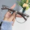 New Wood Grain Anti Blue Light Glasses for Men Retro Large Frame Trendy Eyewear Casual Versatile