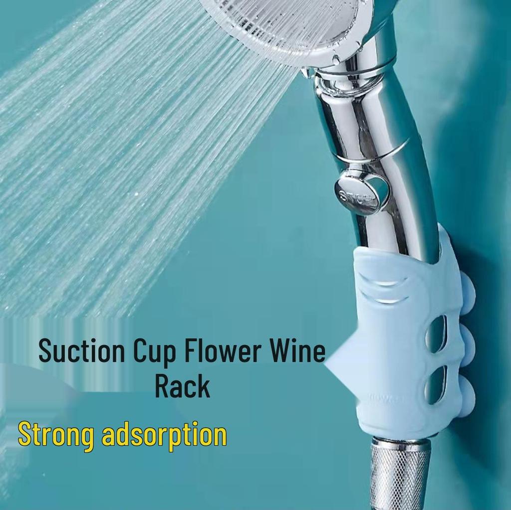 Silicone Suction Cup Shower Head Holder - No Drilling, Traceless Fixing.