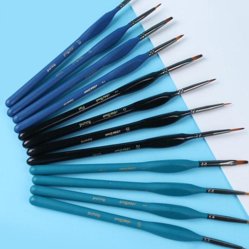 6 PCS Fine Detail Paint Brush Miniature Painting Brushes Kit for Acrylic Watercolor Oil Face Nail Scale Model Painting