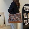 Popular Frosted Leopard Print Large Capacity Tote Bag for Women's Spring New Trend Single Shoulder Crossbody Bag