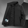 Mens Stand Collar Lightweight Windbreaker Jacket Fall Casual Sport Outerwear Loose Fit