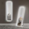 150 x 40cm Full Length Mirror, with Adjustable Lights - Black
