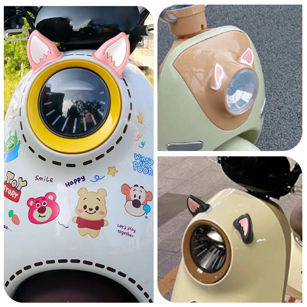 2 Stücke Motorradhelm Katzenohren Motocross Elektroauto Helm Zubehör Fahren Styling Helm Decroation #469853