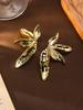 Retro 3D Big Flower Leaf Earrings: High-End Luxury Studs with Exaggerated Style and Fashionable Personality