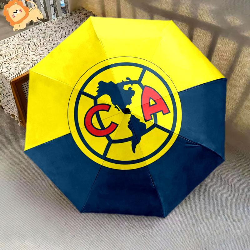 1 PC Automatic Folding Umbrella - America Football Club Pattern, Portable & Foldable Design with 8 Ribs, Christmas Birthday Gifts