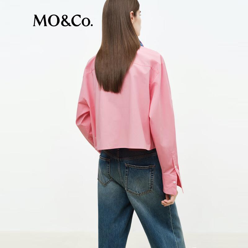 MO&Co. Women's Short Shirt Collar Cardigan