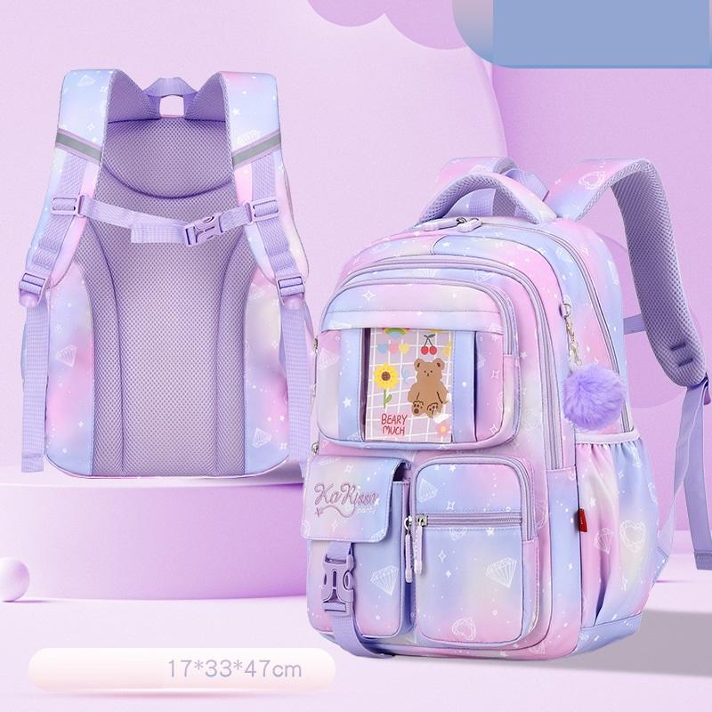 A Lightweight, Spacious Schoolbag for Primary School Children фиолетовый