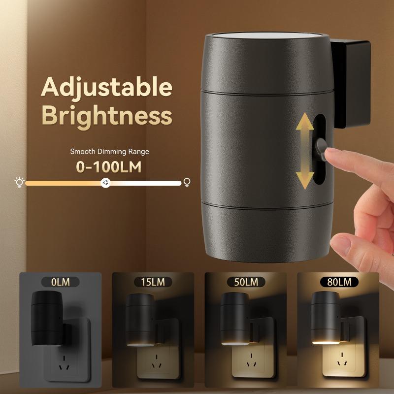 Direct Plug-in Adjustable Brightness, Rotatable Sensing Night Light Corridor Living Room Bedroom Atmosphere