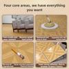 457x457mmPVC Retro Mosaic Floor Sticker-Self-Adhesive Anti-Slip Vinyl Tile for Concrete Floor Renovation Wear-Resistant DIY Home