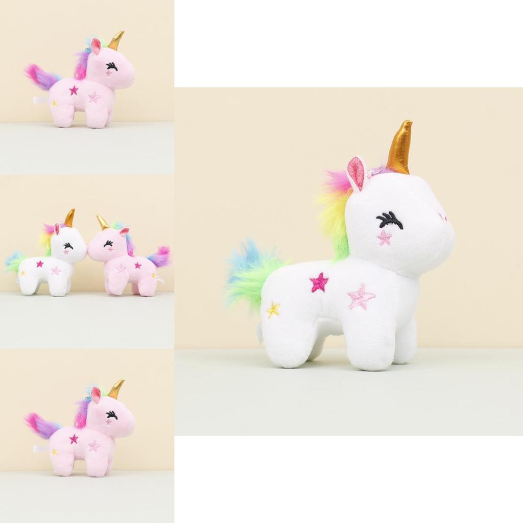 Adorable Unicorn Plush Keychain Cute Stuffed Animal Wedding Gift Bag Charm